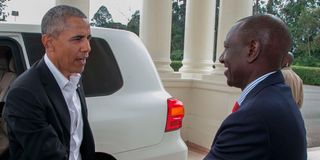 Former US President Barack Obama with President-elect William Ruto.