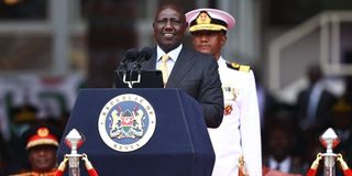 President William Ruto at Kasarani International Stadium