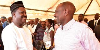 Raila Odinga and President William Ruto