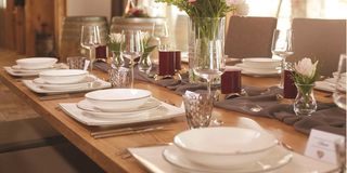 A dinner table.