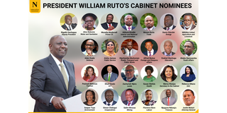 ruto cabinet Prof Kithure Kindiki, Prof Njuguna Ndung'u, ANC leader Musalia Mudavadi Dr Alfred Mutua