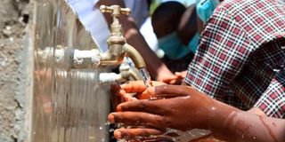 Washing hands