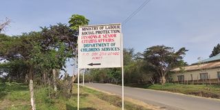 A signpost at Bomet County Department of Children Services.