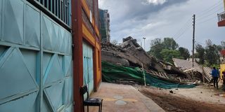 collapsed building in Kasarani