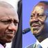 President William Ruto (left) and Azimio leader Raila Odinga. 