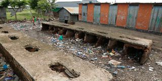 Abandoned toilets in Remba Island, Homa Bay County