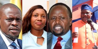 Governors Johnson Sakaja, Susan Kihika, George Natembeya and Fernandes Barasa.