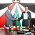 Rift Valley Regional Commissioner Dr Abdi Hassan and his predecessor Mr Maalim Mohammed 