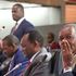 National Treasury Cabinet Secretary Njuguna Ndung’u (right) and his PS Chris Kiptoo
