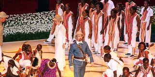 A scene from Alex Mukulu’s play ‘30 Years of Bananas’