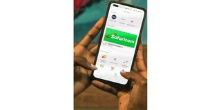 A Safaricom customer using the M-Pesa Super App.