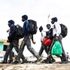 Secondary school students are on their way to school in Elburgon, Nakuru County, on January 24, 2023
