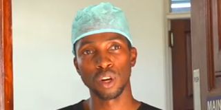 Dr Kairu Kimondo who led the two-hour surgery to remove an 11-year-old surgical blade from Felistah Nafula's womb