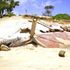 Some of the debris left behind after a large section of the Tana River Lodge and Hotel in Kipini village