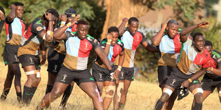 Kenya Harlequin players celebrate their win