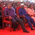 Former President Uhuru Kenyatta (left), Former Prime Minister Raila Odinga (centre) and Mama Ida Odinga