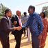 Azimio leaders Raila Odinga (second right) and Martha Karua (right) in Kitui on February 21, 2023.