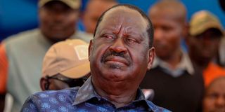 Azimio la Umoja One Kenya Coalition Party leader Raila Odinga.