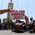 Protesters block Parliament Road in Nairobi during demonstrations against the high cost of living 