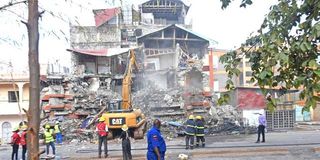 Collapsed building