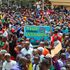 Traders demonstrate outside Deputy President Rigathi Gachagua’s Harambee Annex office