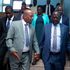 Azimio la Umoja One Kenya leader Raila Odinga (right) with Kwale Senator Issa Boy Juma and other leaders at Parliament Buildings