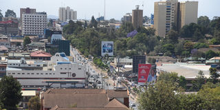 A view of Eldoret town in Uasin Gishu County.