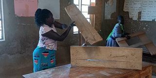 Some of the parents who stormed Kamotin School in West Pokot county on February 28, 2023
