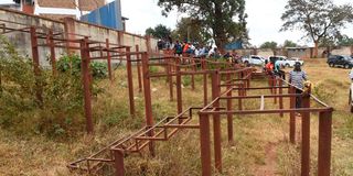 Part of the terraces at Kenyatta Stadium in Kitale