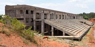A side view of phase one at Masinde Muliro Kanduyi Stadium