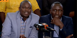 Majority leaders Kikuyu MP Kimani Ichung'wah (National Assembly) and Aaron Cheruiyot (Senate)
