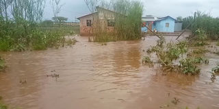Flooding in Ilbisil, Kajiado Central Sub-county.