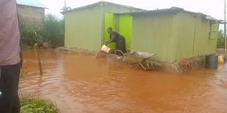 Flooding in Ilbisil, Kajiado Central Sub-county.