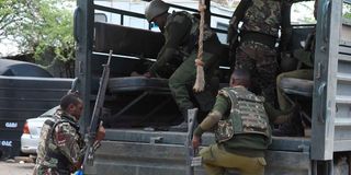 Rapid Deployment Unit (RDU) who responded to an attack by bandits at Yatya in Baringo North, Baringo County on March 17, 2023