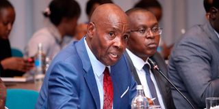 Education CS Ezekiel Machogu when he appeared before the National Assembly Education and Research Committee