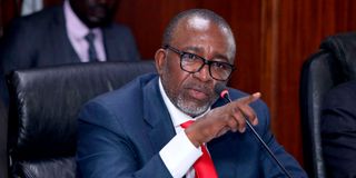 Agriculture Cabinet Secretary Mithika Linturi before the National Assembly Committee on Agriculture and Livestock