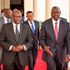 President William Ruto and his deputy Rigathi Gachagua confer after a Cabinet meeting at State House in Nairobi 