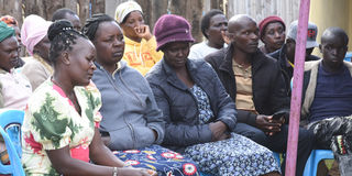 Mourners at the Chirchir, Kesses family home of Rodgers Kipruto, 28, a nursing student at Laurea University, Finland