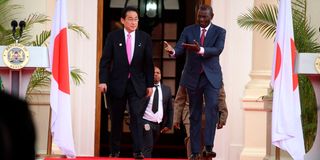 President William Ruto and Japan’s Prime Minister Fumio Kishida