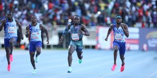 Ferdinand Omanyala, Kenneth Bednarek and Marvin Bracy-Williams
