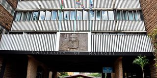 The entrance to the University of Nairobi in April last year.