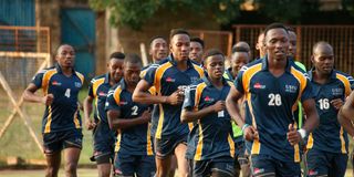 USIU-A players warm up