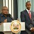 Housing PS Charles Hinga and State House spokesperson Hussein Mohamed