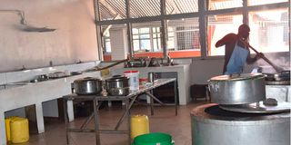 Inside the kitchen at Mukumu Girls High School