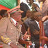 Uasin Gishu County Governor Jonathan Bii and County Commissioner Edison Nyale (left), during the Madaraka Day celebrations