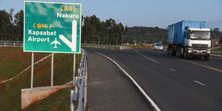A section of the Southern Bypass in Uasin Gishu County