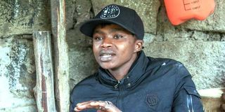 Kevin Mbugua, a member of Vision Bearerz youth