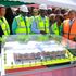 President William Ruto views a market model as he launched the construction of the Embu modern market 