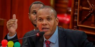 The Senate Ad hoc Committee investigating the Shakahola deaths Chairperson Tana River Senator Danson Mungatana