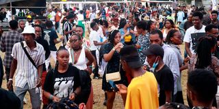 Revelers during the Thriftsocial event held Waterfront – Karen in Nairobi on Sunday, February 07, 2021.